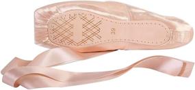 img 1 attached to 🩰 Linodes Pro Stain Ballet Pointe Dance Shoes Slippers for Girls and Women with Ribbons and Toe Pads