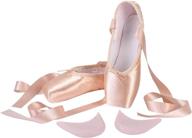 🩰 linodes pro stain ballet pointe dance shoes slippers for girls and women with ribbons and toe pads логотип