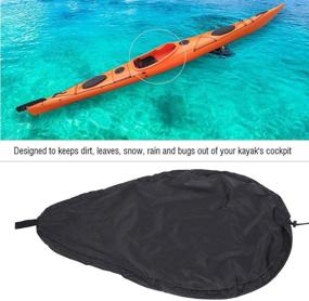 img 1 attached to 🚣 Vbestlife Universal Kayak Cockpit Drape: Adjustable Waterproof Seal Cover for Kayak Canoe - Black Protector