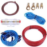 muzata 10 gauge amplifier installation kit - rca interconnect, speaker wire, car audio subwoofer wire, amp wiring, auto audio cables logo