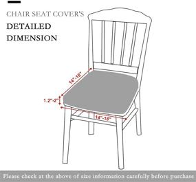 img 2 attached to 🪑 ColorBird Buffalo Check Stretch Spandex Chair Seat Covers: Universal Anti-Dust Slipcovers for Dining Upholstered Chair Cushions (4-Pack, Black & White)