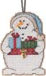 snowman ornament mill hill mh162136 logo