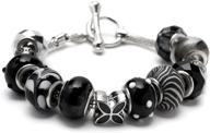 cousin diy zebra print large hole bead bracelet kit - 13 piece set for unique stylish accessories logo