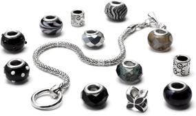 img 2 attached to Cousin DIY Zebra Print Large Hole Bead Bracelet Kit - 13 Piece Set for Unique Stylish Accessories