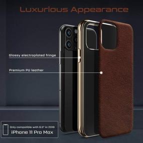 img 3 attached to 📱 LOHASIC PU Leather iPhone 11 Pro Max Case - Elegant Business Slim Cover for Men and Women - Full Body Protective Shockproof Non-Slip Grip - One Piece Bumper - Brown, 6.5 Inch