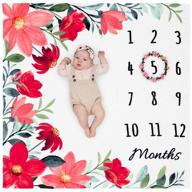 organic monthly milestone blanket baby logo