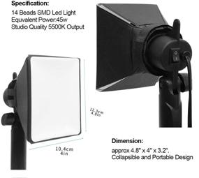 img 2 attached to Перевод на русский язык названия товара: "Портативный набор осветительного оборудования Selens для стола: 2 световых мягких коробки с LED-лампами для видео и товарной съемки".