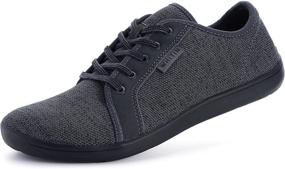 img 4 attached to 👟 WHITIN Women's Knit Barefoot Minimalist Sneakers: Lace Up with Wide Fit for Comfort and Style