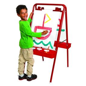 img 1 attached to 🎨 Colorations - 2WAPE 2-Way Indoor/Outdoor Adjustable Acrylic Panel Easel for Kids: Versatile and Durable Art Station for Children (23"L x 29-1/2"W x 45"H)