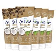 st. ives rise and energize face scrub: deep exfoliating 🌴 coconut & coffee scrub – 100% natural, dermatologist-tested, 6 oz (6 count) logo