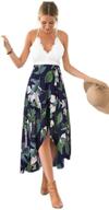 🌸 womens floral maxi dress - blooming jelly summer sleeveless asymmetrical deep v neck logo