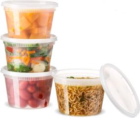 img 4 attached to 🥡 24 Pack of 16 Oz Basix Disposable Plastic Deli Food Storage Containers With Plastic Lids – Leakproof Containers Perfect for Meal Prep, Picnic, Take Out, Traveling, Fruits, Snacks, and Liquids
