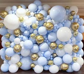 img 1 attached to 🎈 127Pcs Balloon Garland Kit - Blue, White, Gold & Chrome Balloon Arch for Wedding Bridal Shower, Birthday, Baby Shower Decorations