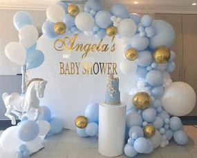img 2 attached to 🎈 127Pcs Balloon Garland Kit - Blue, White, Gold & Chrome Balloon Arch for Wedding Bridal Shower, Birthday, Baby Shower Decorations