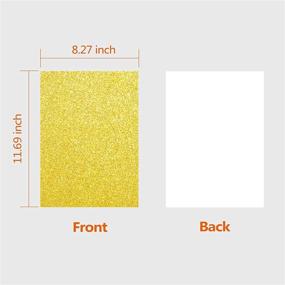 img 3 attached to 🎉 60 Count Gold Glitter Paper Cardstock 250GSM for DIY Projects, Scrapbooking, Arts & Crafts, Birthday & Wedding Party Decorations - 12x8.5 inches