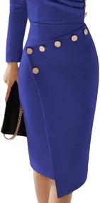 img 1 attached to 👗 Lrady Women's Bodycon Cocktail Dress - Casual Clothing for Blazers and Suiting