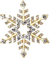 ever faith accessory snowflake gold tone logo
