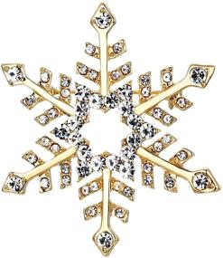 img 4 attached to EVER FAITH Accessory Snowflake Gold Tone