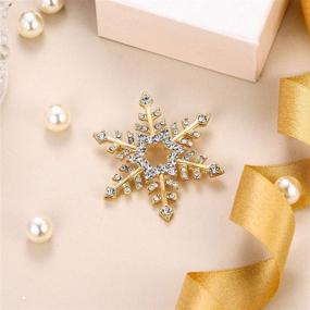 img 1 attached to EVER FAITH Accessory Snowflake Gold Tone