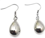 couya stainless waterdrop earrings polished logo