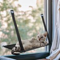 🐱 rugged foldable cat window perch by petdijon - ideal for large cats, indoor use | hammock-style cat resting shelf | sturdy beds with secure suction cups logo