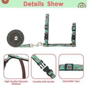 img 2 attached to 🐾 Pawchie Donut Patterned Cat Harness and Leash Set, Escape Proof for Walking