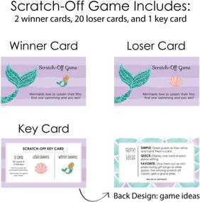 img 1 attached to 🧜 Let's Be Mermaids - 22 Count Scratch Off Cards: Baby Shower or Birthday Party Game by Big Dot of Happiness