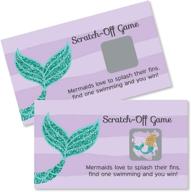 🧜 let's be mermaids - 22 count scratch off cards: baby shower or birthday party game by big dot of happiness logo