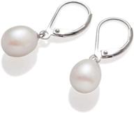 🎁 exquisite 925 sterling silver pearl earrings: hypoallergenic, authentic, perfect for women and girls - ideal birthday and mother's gifts logo