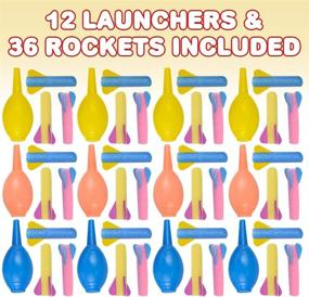 img 3 attached to ArtCreativity Foam Rocket Launchers Set of 12 - Fun Outdoor Toys with Squeeze 🚀 Launcher and Foam Rockets - Assorted Colors - Ideal for Goodie Bags, Parties, and Kids Prizes