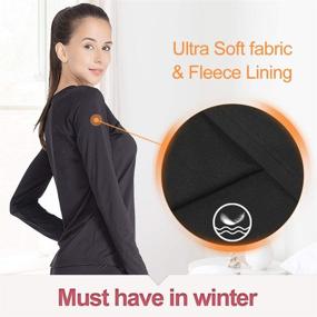 img 3 attached to Subuteay Womens Thermal Fleece X Large Sports & Fitness