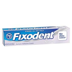 img 4 attached to 💪 Reliable Fixodent Neutral Denture Adhesive Cream 2.4 Oz - Pack of 2 for Secure Denture Hold