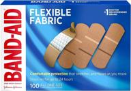 💉 band-aid adhesive bandages, flexible fabric, 1x3 inch, 100 count - pack of 3 логотип