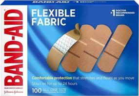 img 4 attached to 💉 Band-Aid Adhesive Bandages, Flexible Fabric, 1x3 Inch, 100 Count - Pack of 3