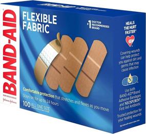 img 3 attached to 💉 Band-Aid Adhesive Bandages, Flexible Fabric, 1x3 Inch, 100 Count - Pack of 3