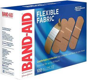 img 2 attached to 💉 Band-Aid Adhesive Bandages, Flexible Fabric, 1x3 Inch, 100 Count - Pack of 3