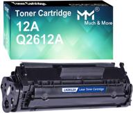 🖨️ mm much & more toner cartridge replacement for hp 12a 12x q2612a q2612x - compatible with m1319f m1005 1012 1015 1018 1022 1020 3015 3020 3030 1022nw 1022n 3050 3050z printers (black) logo