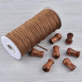 img 3 attached to Premium SAYAYA 109 Yards Braided Nylon Lift Shade Cord + Wood Cord Knobs for Smooth Operation - 1.8mm Brown Gauge