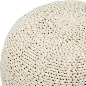 img 2 attached to Ivory Valentine Hand Knit Fabric Pouf: Elegant and Cozy Addition for Your Space