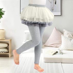 img 3 attached to 👗 BOOPH Little Footless Leggings Skirts: Cute and Versatile Girls' Clothing Option