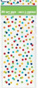 img 1 attached to 🌈 Vibrantly-Colored Rainbow Mini Polka Dot Cellophane Bags, Pack of 20