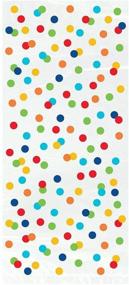 img 2 attached to 🌈 Vibrantly-Colored Rainbow Mini Polka Dot Cellophane Bags, Pack of 20