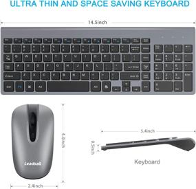 img 2 attached to Wireless Keyboard LeadsaiL Ultra Thin Computer