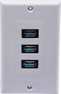 enhance connectivity & charging with zdycgtime 3 usb 3.0 a wall plate socket: data transmission + charger outlet mount panel cover (white) логотип