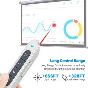 img 2 attached to KNORVAY N27 Key-Customized Wireless Presenter: Powerpoint Clicker with Hyperlink, Volume Control, and 330 FT Range