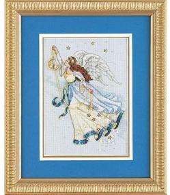 img 2 attached to 🌙 Twilight Angel Cross Stitch Kit - DIMENSIONS Needlecrafts 6711 for Counted Cross Stitch Enthusiasts