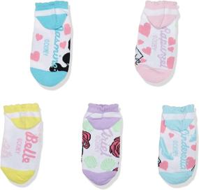 img 1 attached to 👑 Disney Princess Girls 5-Pack Non-Slip No Show Socks for Enhanced SEO