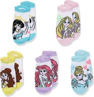 👑 disney princess girls 5-pack non-slip no show socks for enhanced seo logo