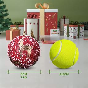 img 2 attached to 🎄 Shatterproof Red Christmas Ball Ornaments with Hanging Loop - Festive Decorations for Holiday Party, Wreath, Tabletop