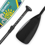 🏄 seamax carbon fiber adjustable sup paddle: 65'-85' for stand up paddle board - premium quality & fully customizable logo